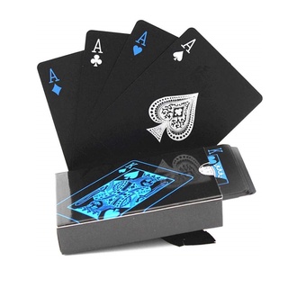 Naipes Baraja de Poker Plasticas a Prueba de Agua. | Material 100% Plástico de Alta Calidad | Color Negro