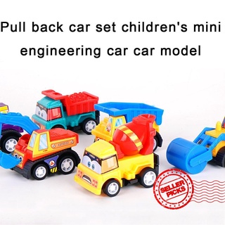 6pcs Car Model Toy Pull Back Car Toys Mobile Vehicle Truck Gift Kid Toys Taxi Mini Fire Boy O5R1