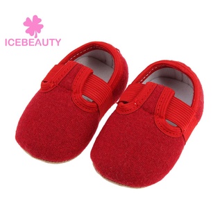 WALKERS Bebé algodón primavera sólido suela suave zapatos antideslizantes primeros caminantes (rojo 13 cm) -193019.03