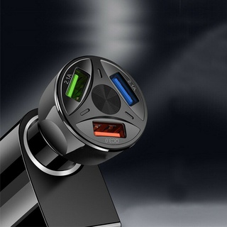 MODERN Práctico USB de 3 puertos Auto Carga rapida Cargador de coche Universal Nuevo Adaptador QC 3.0 Teléfono inteligente Pantalla LED (6)