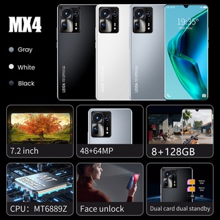 MX4 Teléfono Inteligente De 7.2 Pulgadas Pantalla Completa 8GB RAM + 128GB ROM Dual Sim Standby Reconocimiento Facial Móvil (2)