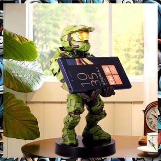 Halo Infinite Green Master Jefe Figura Soporte Armor Knight Robot Fijo Mano Sostener Gamepad De Control Remoto